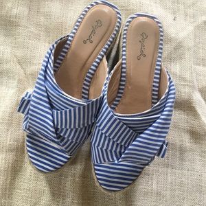 Blue Striped Wedges
